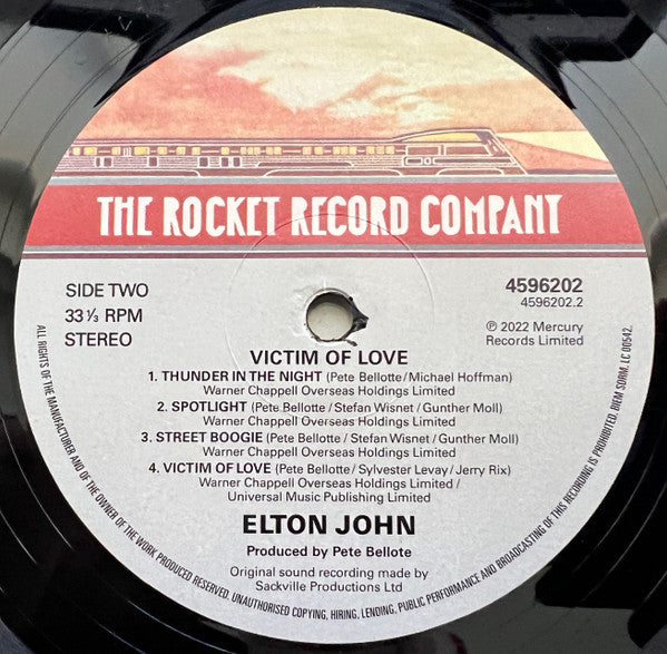 Elton John : Victim Of Love (LP,Album,Reissue,Remastered,Stereo)