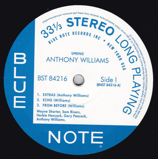 Anthony Williams : Spring (LP,Album,Reissue,Stereo)