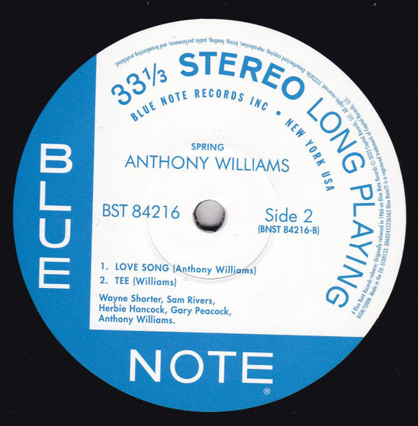 Anthony Williams : Spring (LP,Album,Reissue,Stereo)