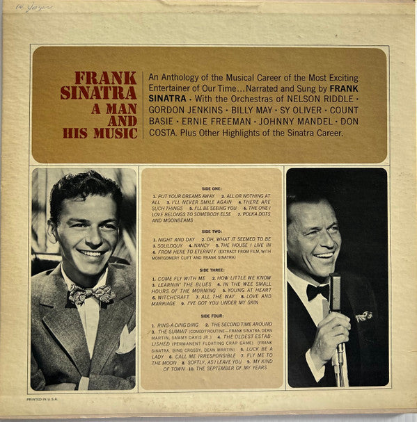 Frank Sinatra : A Man And His Music (LP,Album,Stereo)