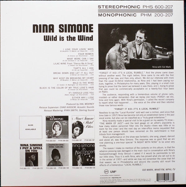 Nina Simone : Wild Is The Wind (LP,Album,Reissue,Stereo)