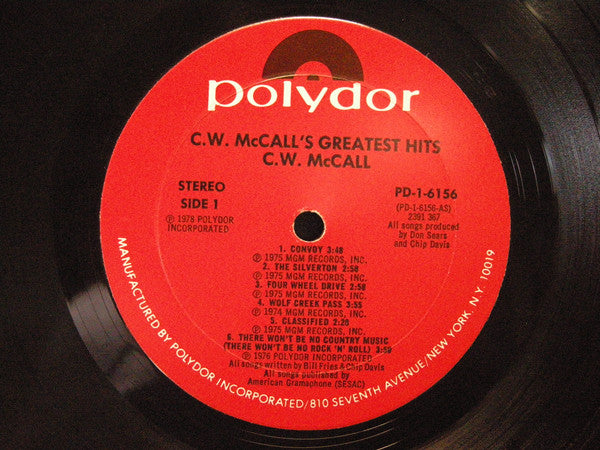 C.W. McCall : C.W. McCall's Greatest Hits (LP,Compilation)