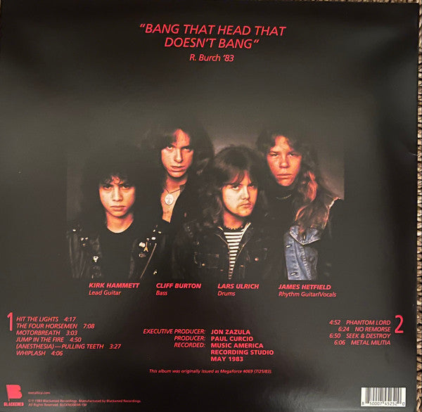 Metallica : Kill 'Em All (LP,Album,Limited Edition,Reissue,Remastered,Repress)