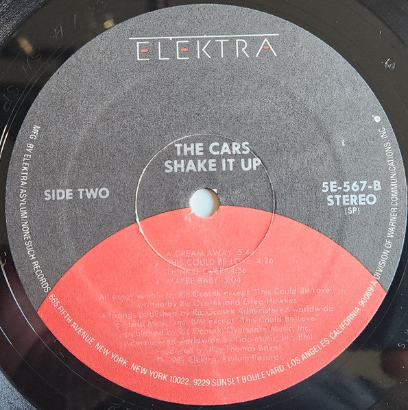 Cars, The : Shake It Up (LP,Album,Reissue,Repress,Stereo)