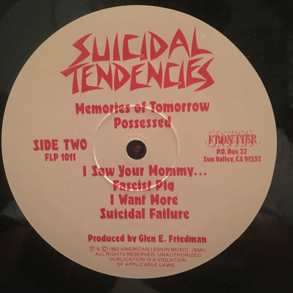 Suicidal Tendencies : Suicidal Tendencies (LP,Album,Reissue)