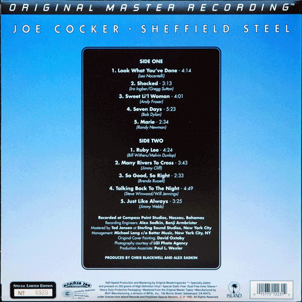 Joe Cocker : Sheffield Steel (LP,Album,Limited Edition,Numbered,Reissue,Remastered)