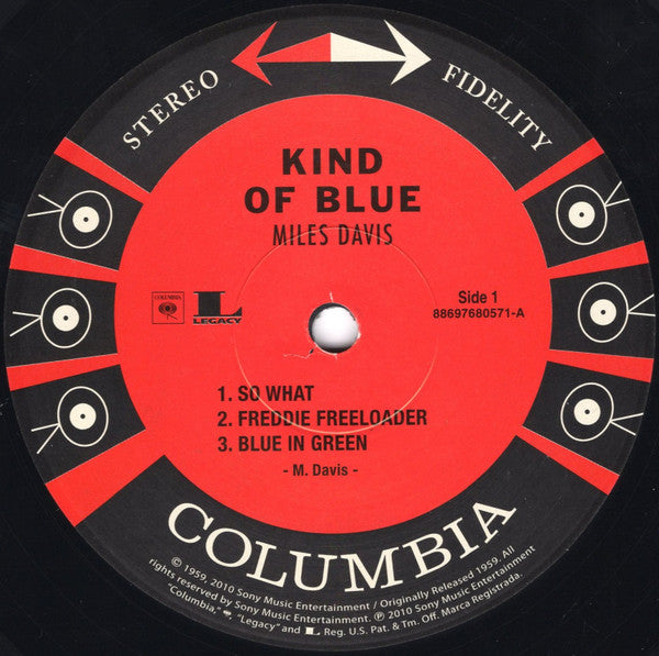 Miles Davis : Kind Of Blue (LP,Album,Reissue,Stereo)