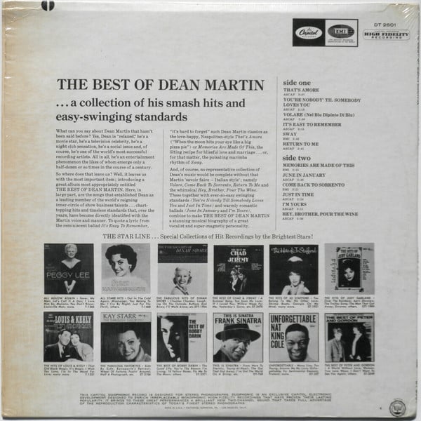 Dean Martin : The Best Of Dean Martin (LP,Album,Compilation,Stereo)