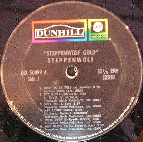 Steppenwolf : Gold (Their Great Hits) (LP,Compilation)