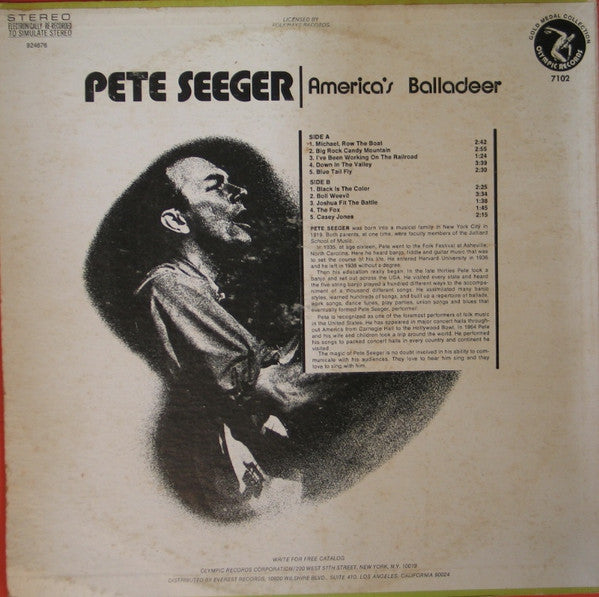 Pete Seeger : America's Balladeer (LP,Compilation)