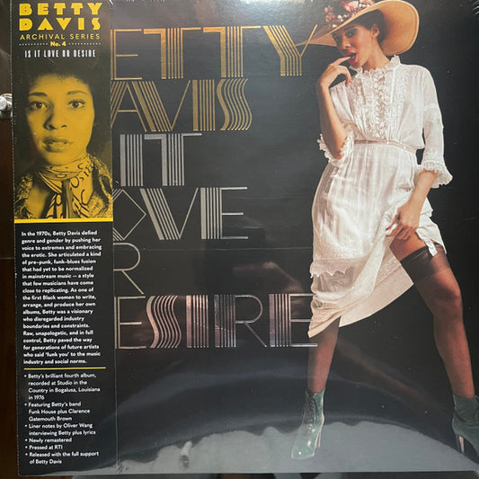 Betty Davis : Is It Love Or Desire (LP,Album,Reissue,Remastered)