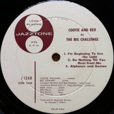 Cootie Williams & Rex Stewart : Cootie & Rex In The Big Challenge (LP,Album,Mono)
