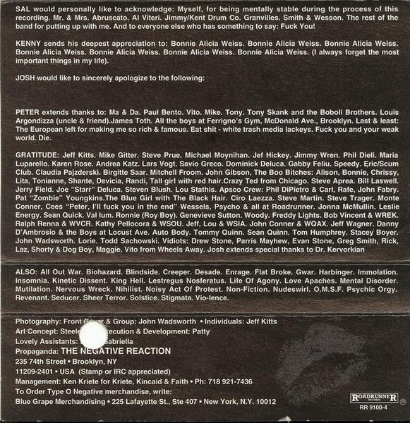Type O Negative : Bloody Kisses (Album)