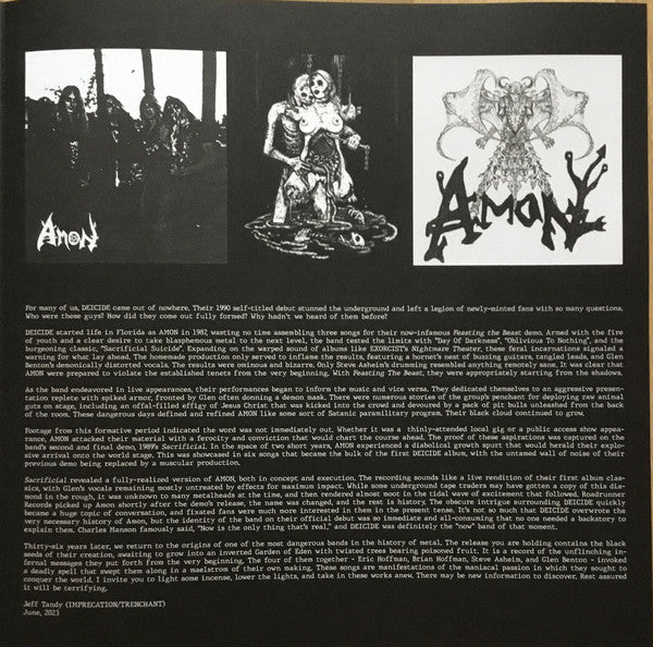 Amon (18) : Sacrificial / Feasting The Beast (LP,Compilation,Limited Edition,Reissue,Remastered)