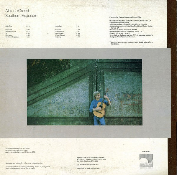 Alex de Grassi : Southern Exposure (LP,Album,Stereo)