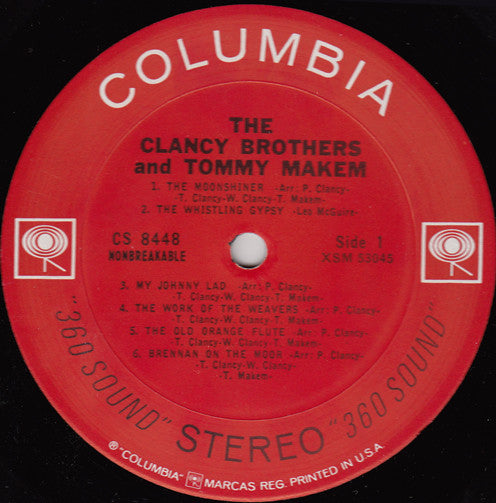 Clancy Brothers & Tommy Makem, The With Pete Seeger, Bruce Langhorne : A Spontaneous Performance Recording! The Clancy Brothers And Tommy Makem (LP,Album,Stereo,Repress)