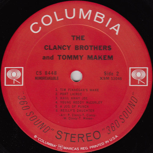 Clancy Brothers & Tommy Makem, The With Pete Seeger, Bruce Langhorne : A Spontaneous Performance Recording! The Clancy Brothers And Tommy Makem (LP,Album,Stereo,Repress)