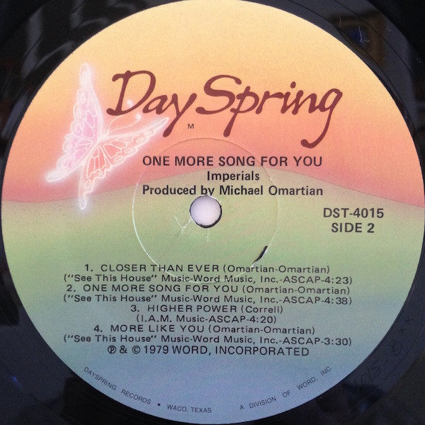 Imperials : One More Song For You (LP,Album)