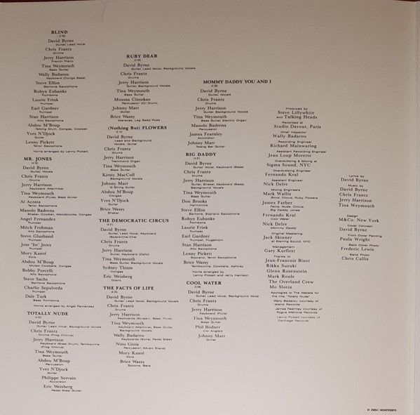 Talking Heads : Naked (LP,Album,Limited Edition,Reissue)