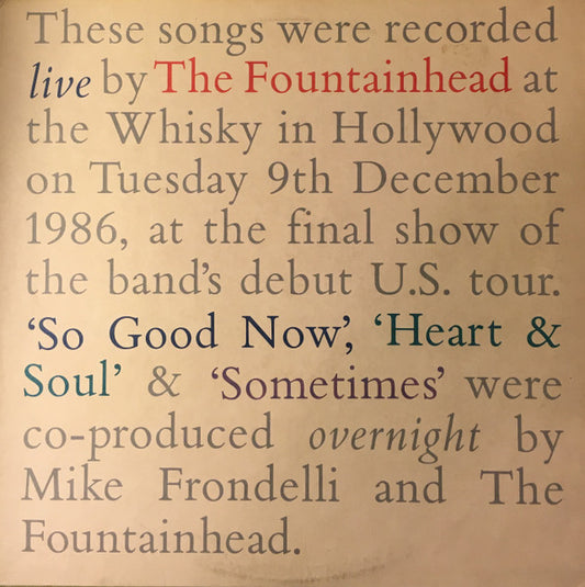 Fountainhead, The : Live (12",EP,45 RPM,Promo)