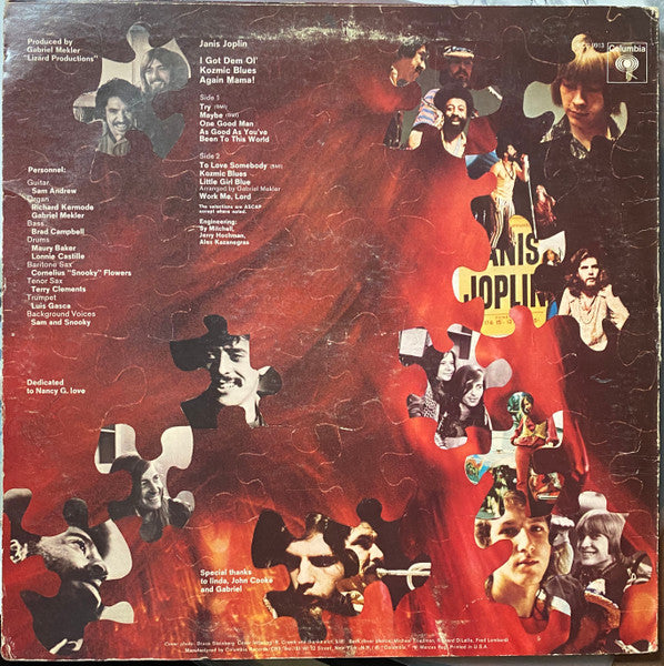 Janis Joplin : I Got Dem Ol' Kozmic Blues Again Mama! (LP,Album,Stereo)