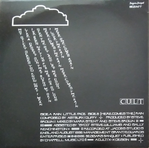 Cult, The : Rain (12",45 RPM,Single,Reissue,Repress,Stereo)