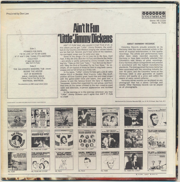 Little Jimmy Dickens : Ain't It Fun (LP,Album,Stereo)