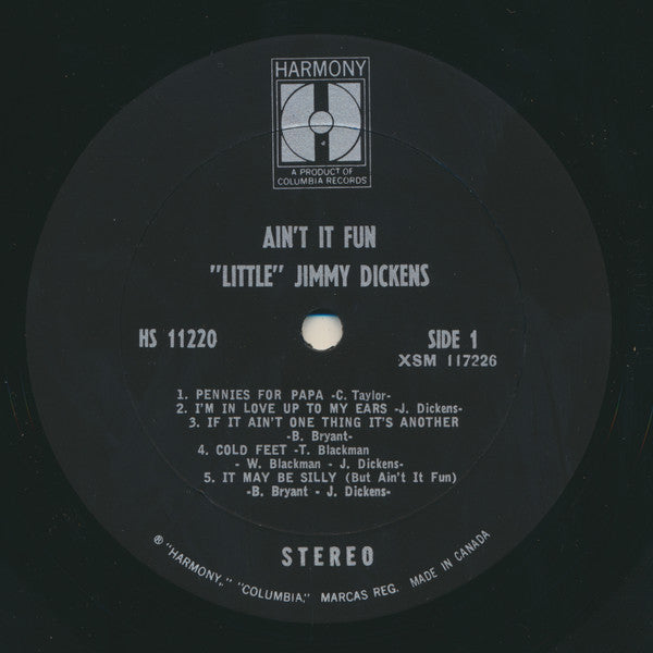 Little Jimmy Dickens : Ain't It Fun (LP,Album,Stereo)