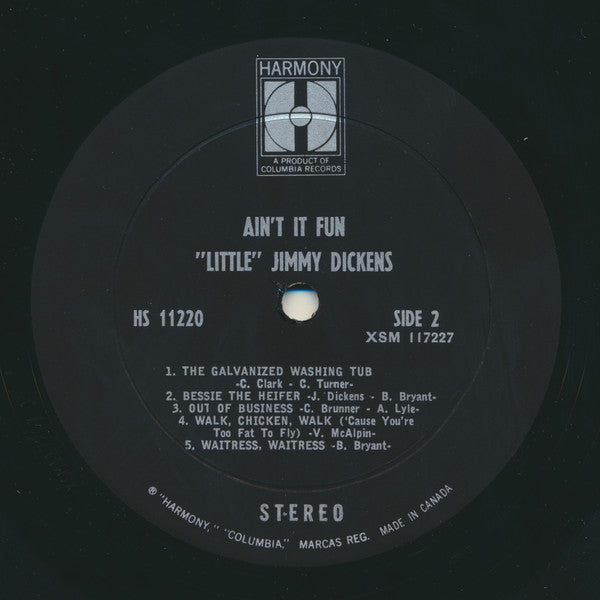 Little Jimmy Dickens : Ain't It Fun (LP,Album,Stereo)
