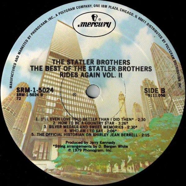 Statler Brothers, The : The Best Of The Statler Bros. Rides Again Volume II (LP,Compilation)