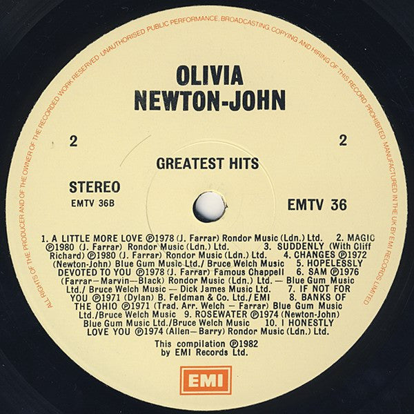 Olivia Newton-John : Greatest Hits (LP,Compilation,Stereo)