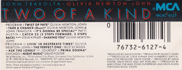 Various : Two Of A Kind - Music From The Original Motion Picture Soundtrack (Album)