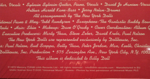 New York Dolls : New York Dolls (LP,Album,Reissue,Remastered)