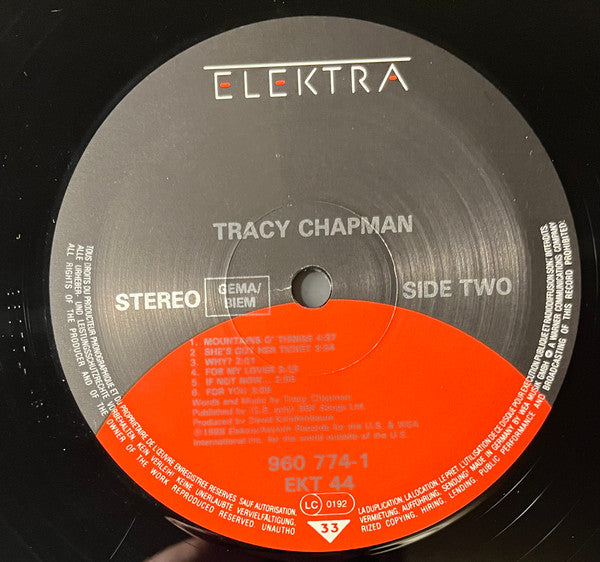 Tracy Chapman : Tracy Chapman (LP,Album)