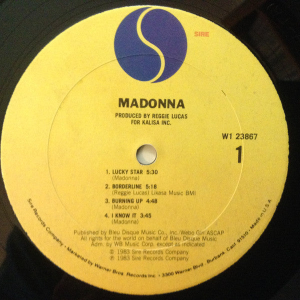 Madonna : Madonna (LP,Album,Club Edition)