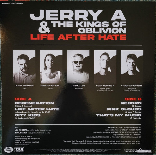 Jerry A & The Kings Of Oblivion : Life After Hate (12",45 RPM,EP,Record Store Day,Limited Edition)
