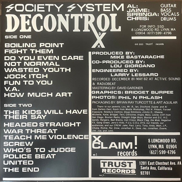SSD : The Kids Will Have Their Say (12",45 RPM,Album,Reissue,Remastered)