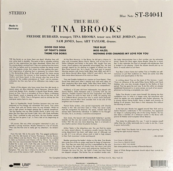 Tina Brooks : True Blue (LP,Album,Reissue,Stereo)