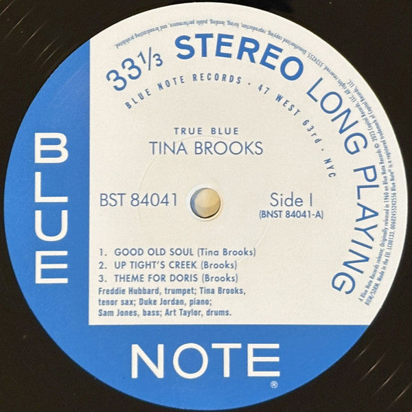 Tina Brooks : True Blue (LP,Album,Reissue,Stereo)