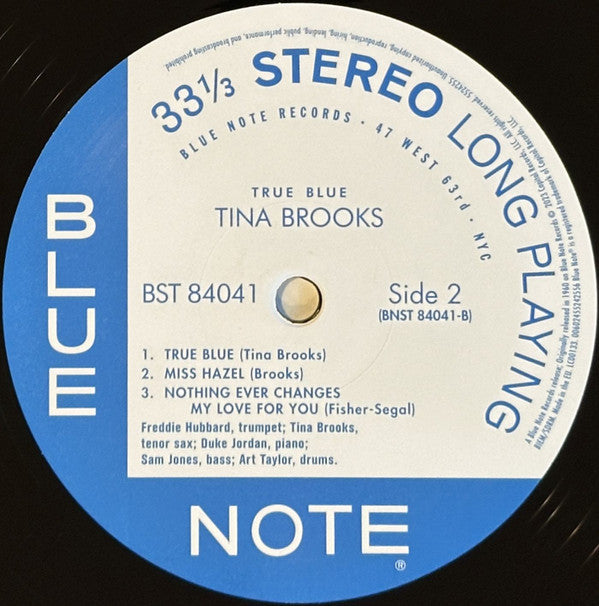 Tina Brooks : True Blue (LP,Album,Reissue,Stereo)