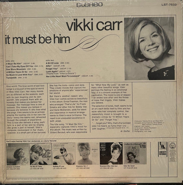 Vikki Carr : It Must Be Him (LP,Album,Stereo)
