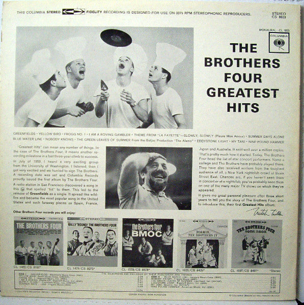 Brothers Four, The : Greatest Hits (LP,Stereo,Compilation)