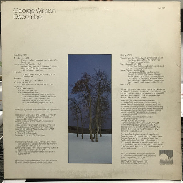 George Winston : December (LP,Album,Reissue)