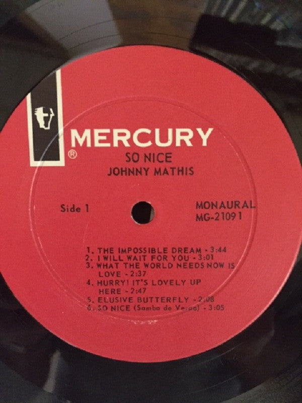 Johnny Mathis : So Nice (LP,Album,Mono)
