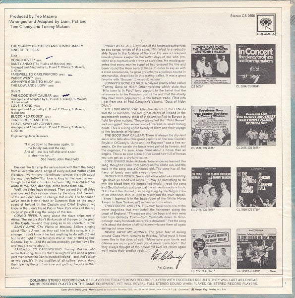 Clancy Brothers & Tommy Makem, The : Sing Of The Sea (LP,Album)
