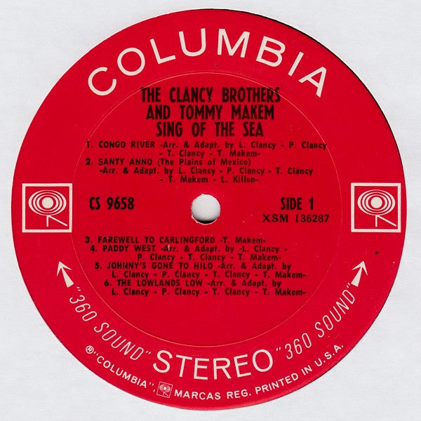 Clancy Brothers & Tommy Makem, The : Sing Of The Sea (LP,Album)