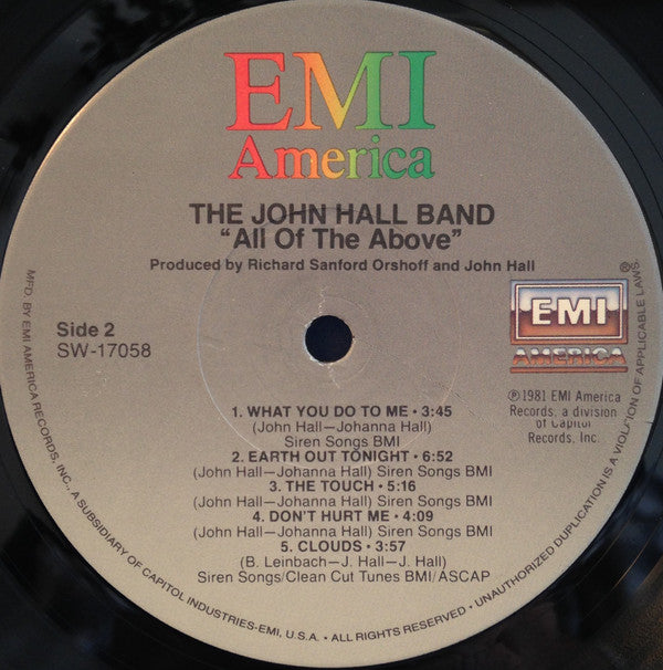 John Hall Band, The : All Of The Above (LP,Album)