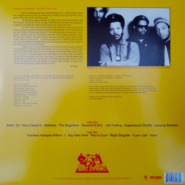 Bad Brains : Bad Brains (LP,Album,Remastered,Repress)