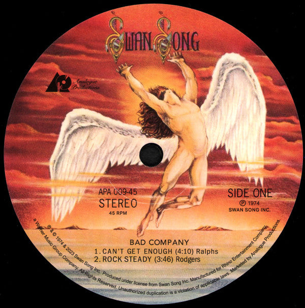 Bad Company (3) : Bad Company (12",45 RPM,Album,Limited Edition,Numbered,Reissue,Remastered,Stereo)