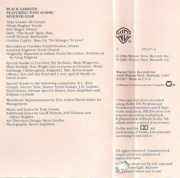 Black Sabbath Featuring Tony Iommi : Seventh Star (Album)
